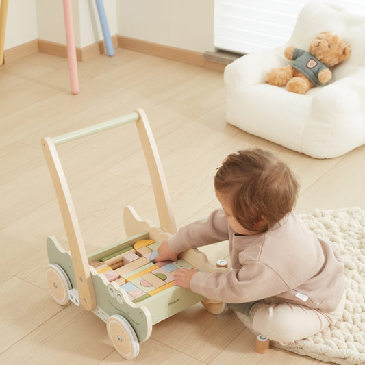 PolarB houten duwwagen krokodil