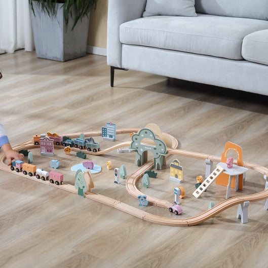 PolarB houten treinset 90 stuks