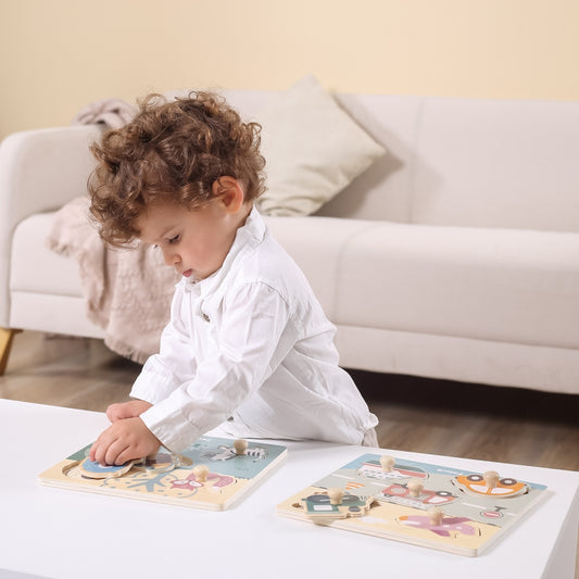 PolarB houten montessori puzzel dieren