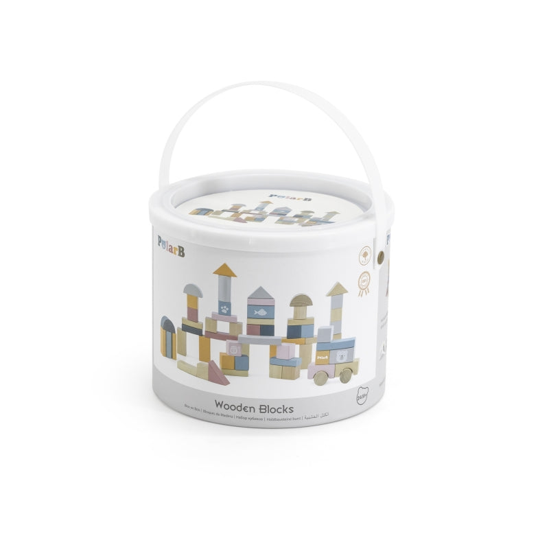 PolarB emmer houten blokken 60 stuks