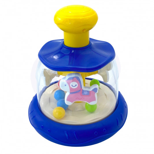 WOOPIE BABY kleurrijke blauwe paardenmolen met ballen