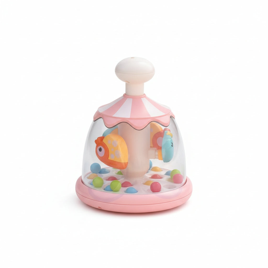 WOOPIE BABY kleurrijke roze paardenmolen met ballen