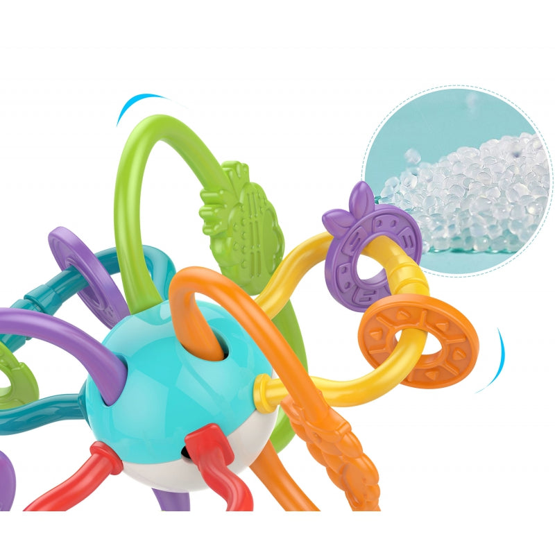 WOOPIE BABY sensorische bijtring en rammelaar 2 in 1