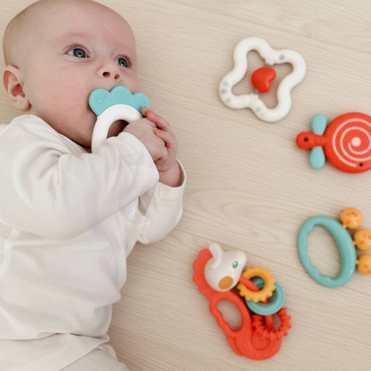 WOOPIE BABY sensorische rammelaar-/bijtringset