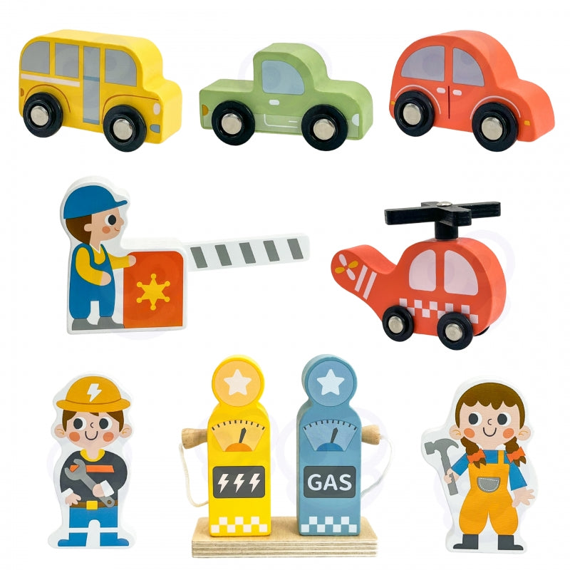 WOOPIE GREEN parkeergarage met tankstation/laadstation incl. accessoires