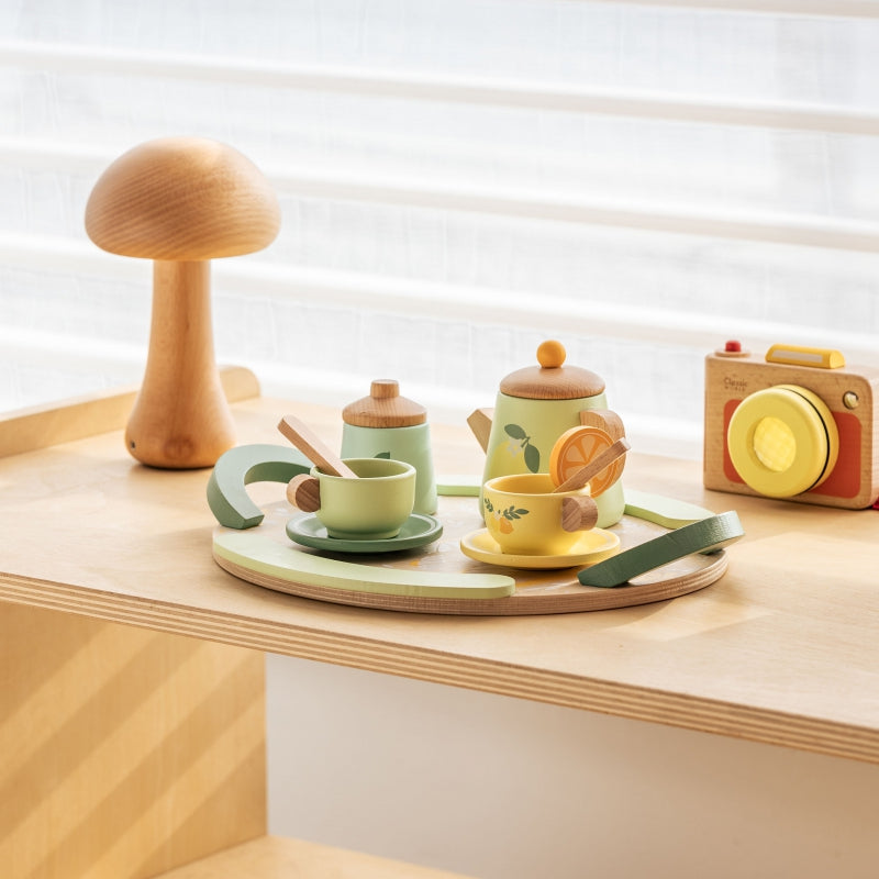 CLASSIC WORLD houten theeservies 14-delig