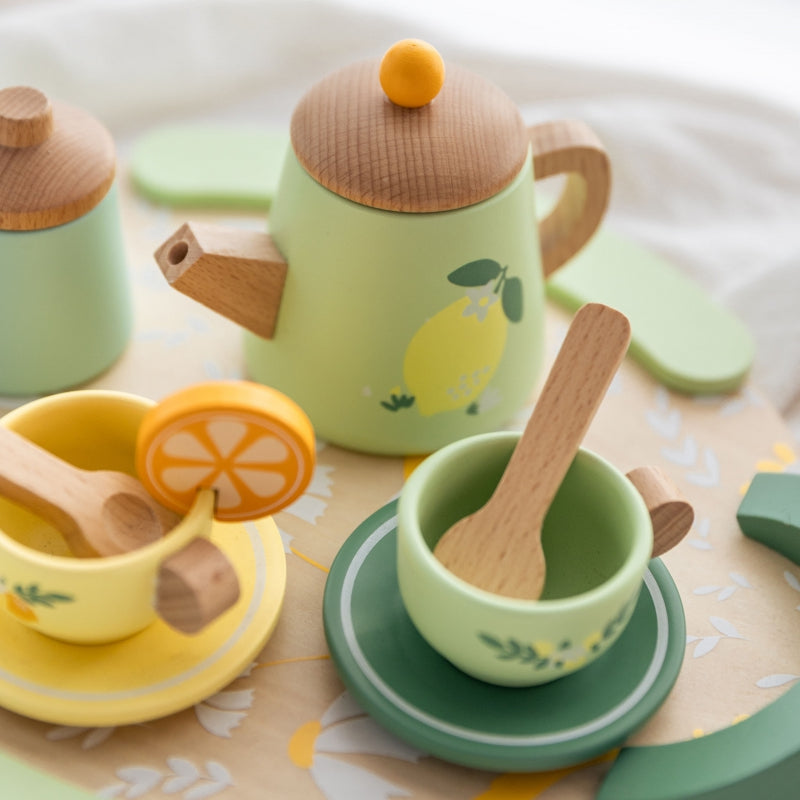 CLASSIC WORLD houten theeservies 14-delig