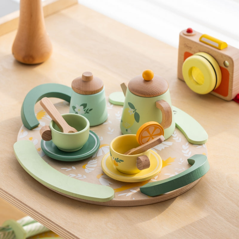 CLASSIC WORLD houten theeservies 14-delig