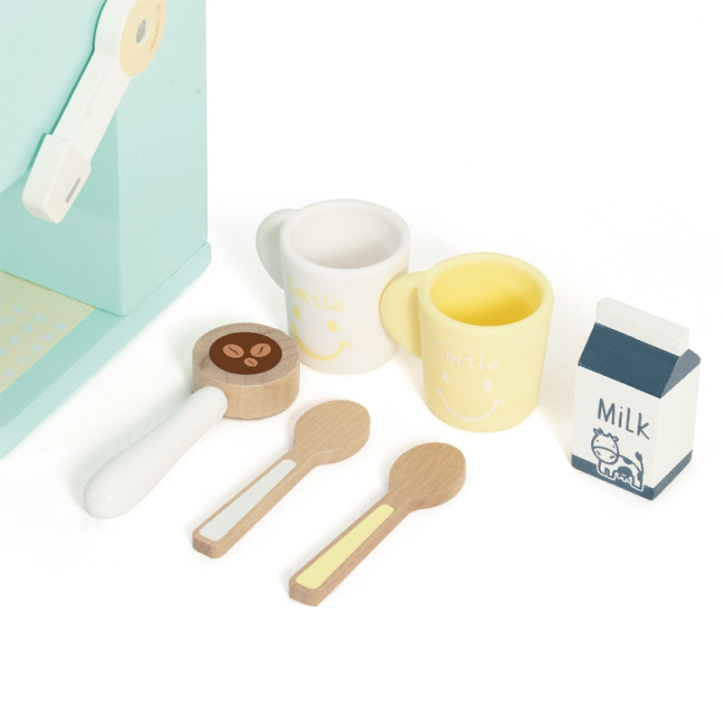 CLASSIC WORLD houten koffiezetapparaat voor kinderen, 7-delige set