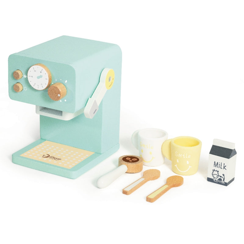 CLASSIC WORLD houten koffiezetapparaat voor kinderen, 7-delige set