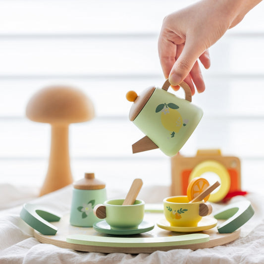 CLASSIC WORLD houten theeservies 14-delig