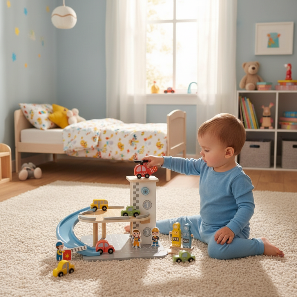 WOOPIE GREEN parkeergarage met tankstation/laadstation incl. accessoires