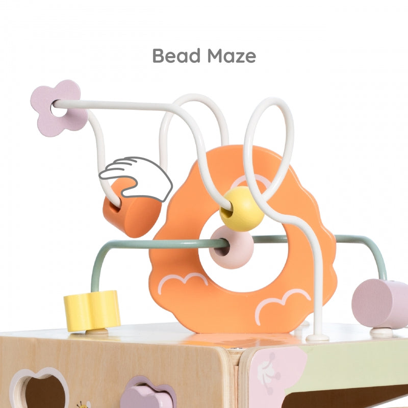 CLASSIC WORLD houten 5-in-1 sensorische educatieve kubus