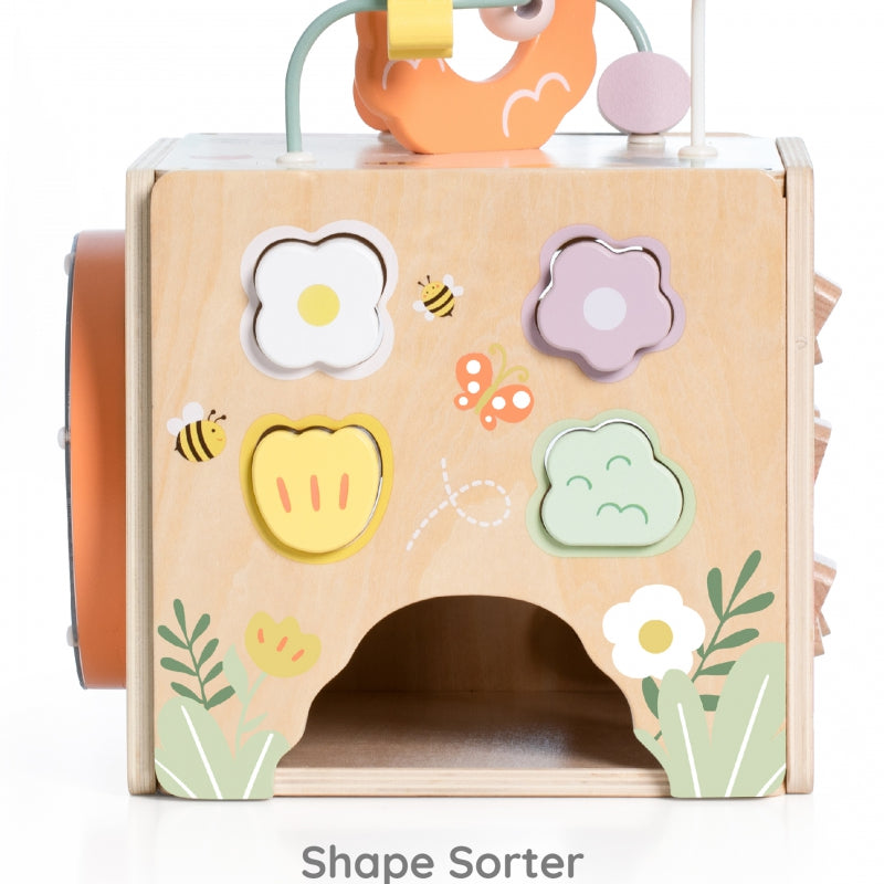 CLASSIC WORLD houten 5-in-1 sensorische educatieve kubus