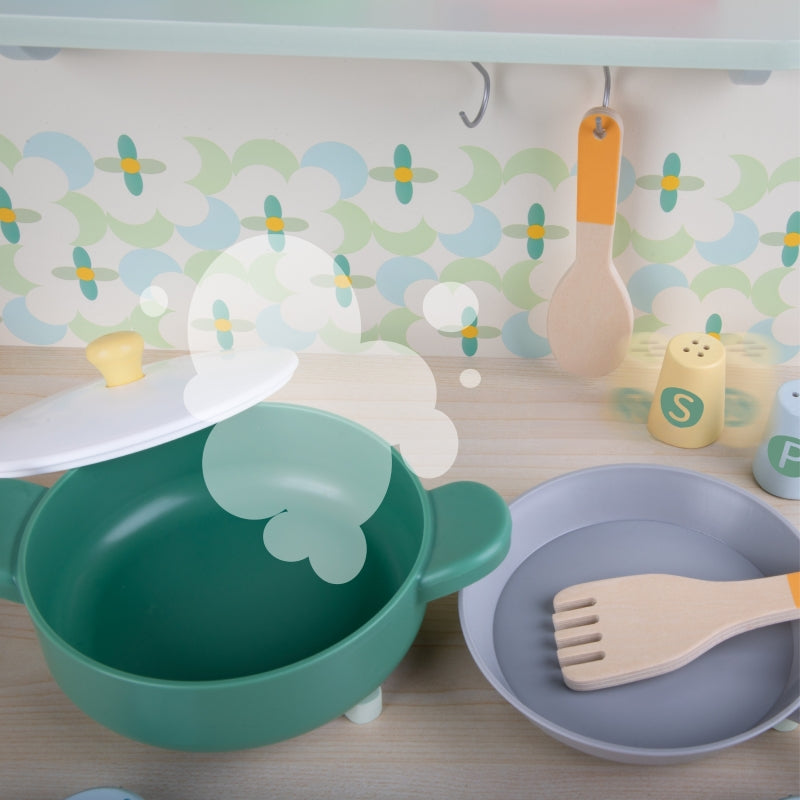 CLASSIC WORLD multifunctionele houten keuken met wasmachine en accessoires