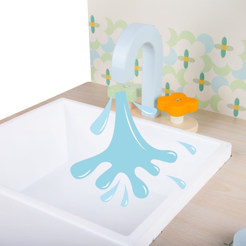 CLASSIC WORLD multifunctionele houten keuken met wasmachine en accessoires