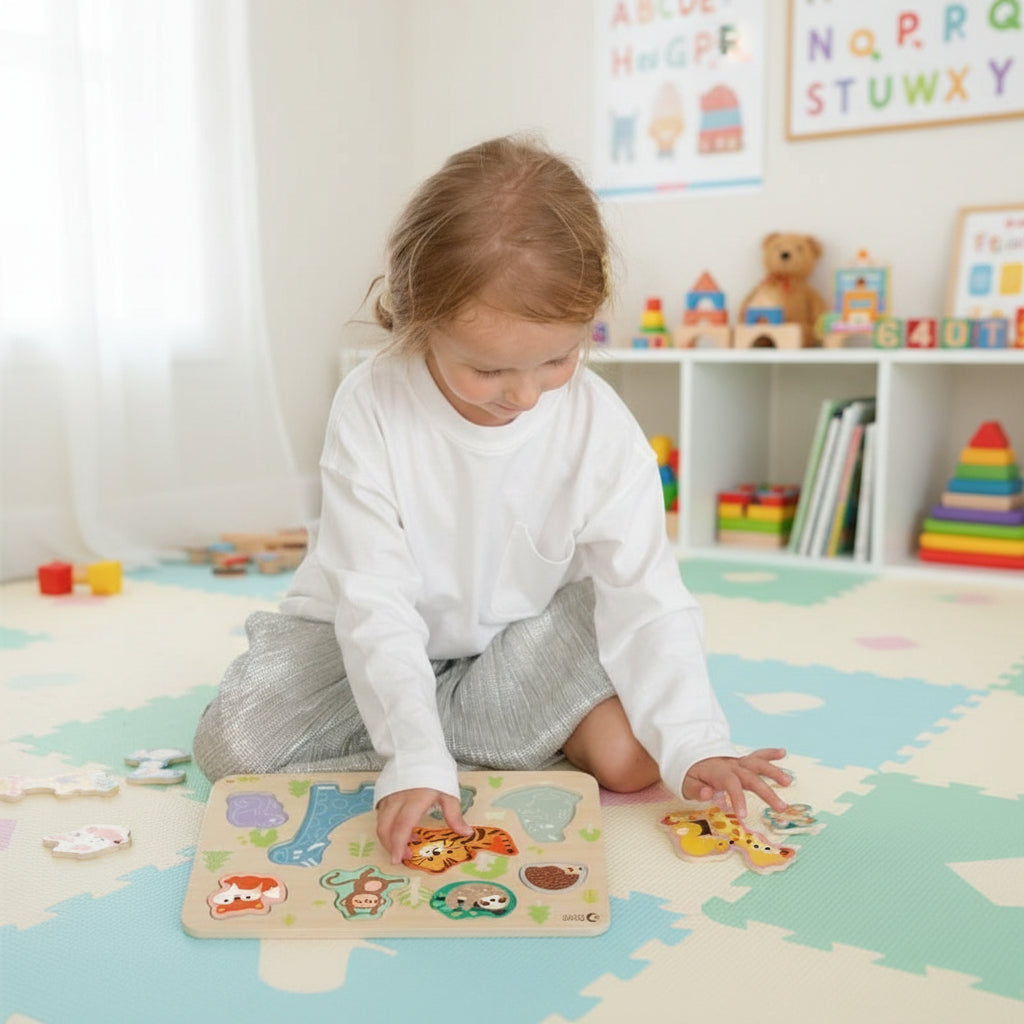 CLASSIC WORLD houten dieren puzzel