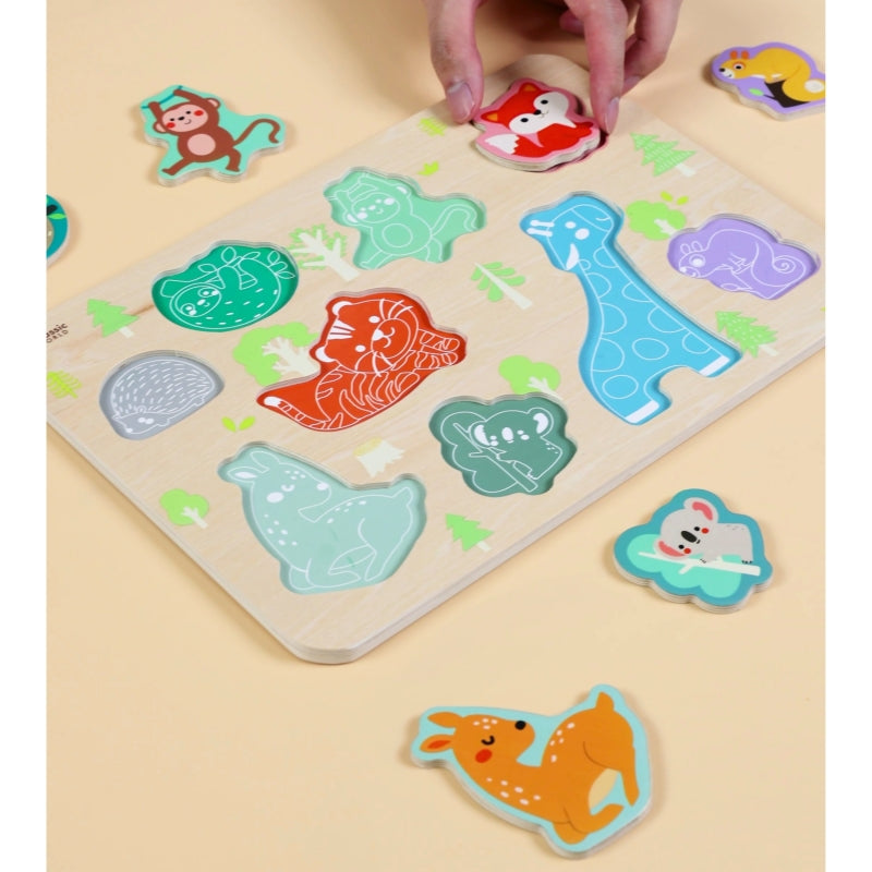 CLASSIC WORLD houten dieren puzzel