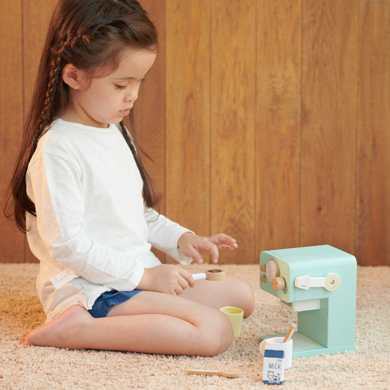 CLASSIC WORLD houten koffiezetapparaat voor kinderen, 7-delige set