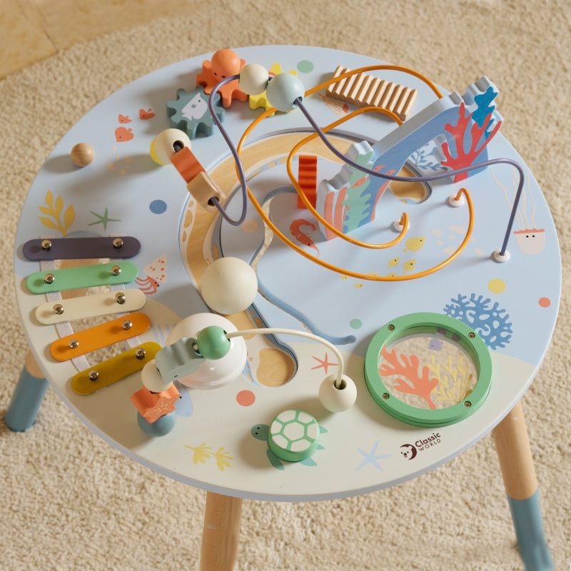 CLASSIC WORLD houten activiteitentafel "Sea Life"