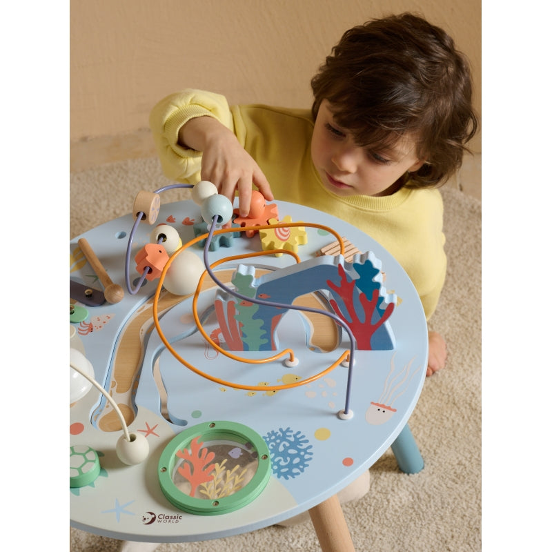 CLASSIC WORLD houten activiteitentafel "Sea Life"