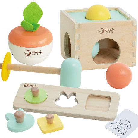 CLASSIC WORLD pastel educatieve box voor kinderen van 6 tot 12 maanden