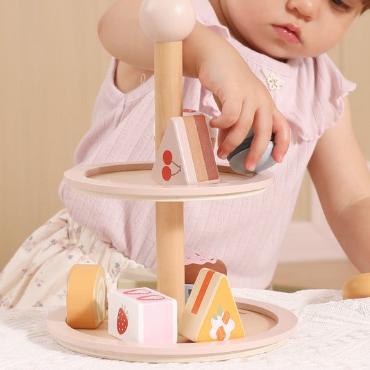 PolarB houten taartstandaard met accessoires