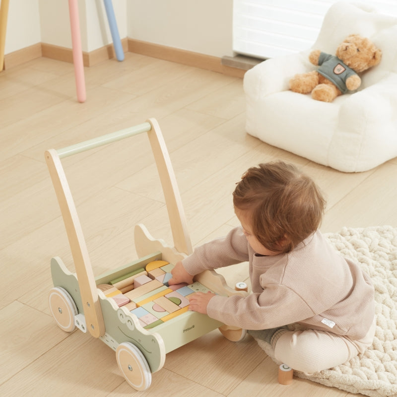 PolarB houten duwwagen krokodil