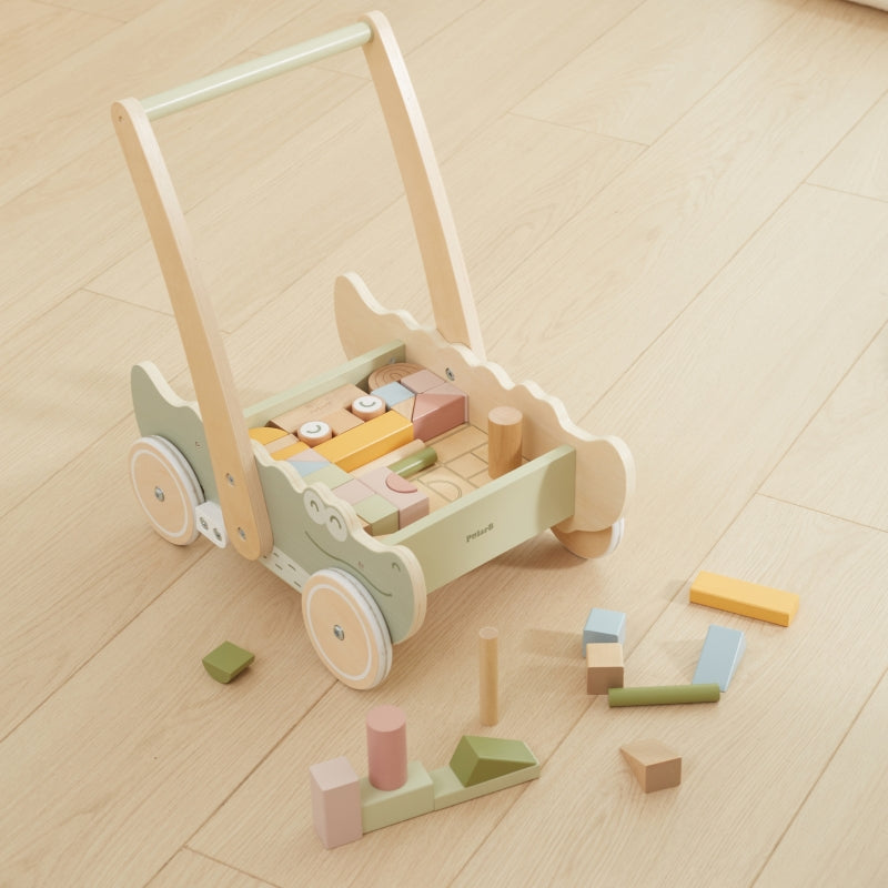 PolarB houten duwwagen krokodil