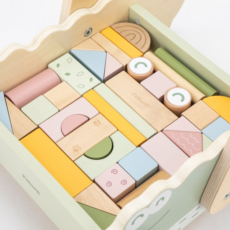 PolarB houten duwwagen krokodil