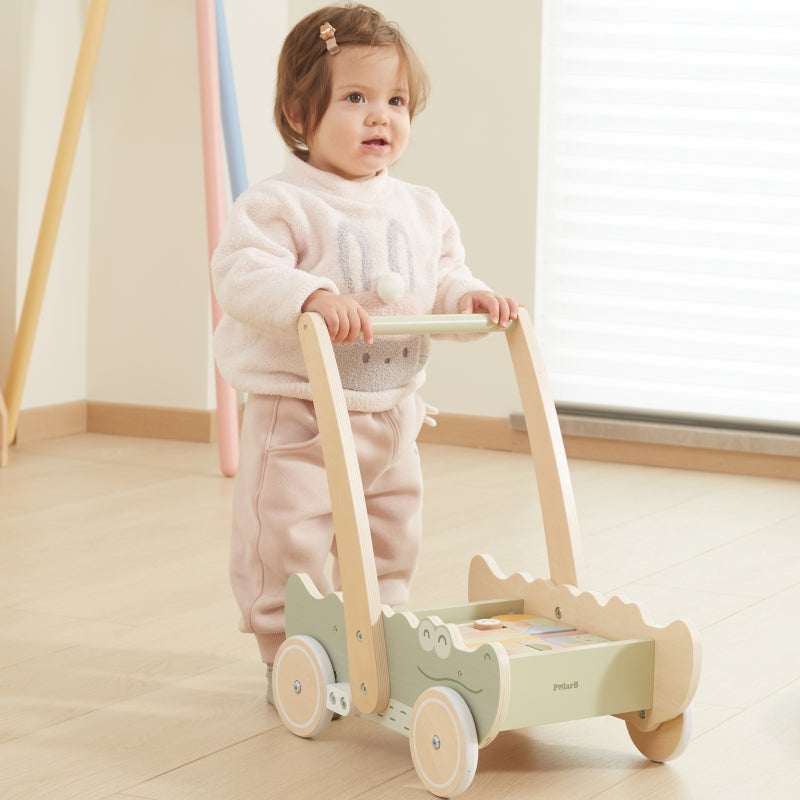 PolarB houten duwwagen krokodil