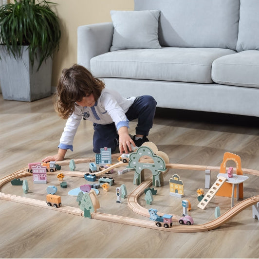 PolarB houten treinset 90 stuks