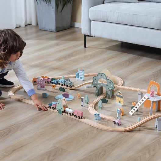 PolarB houten treinset 90 stuks