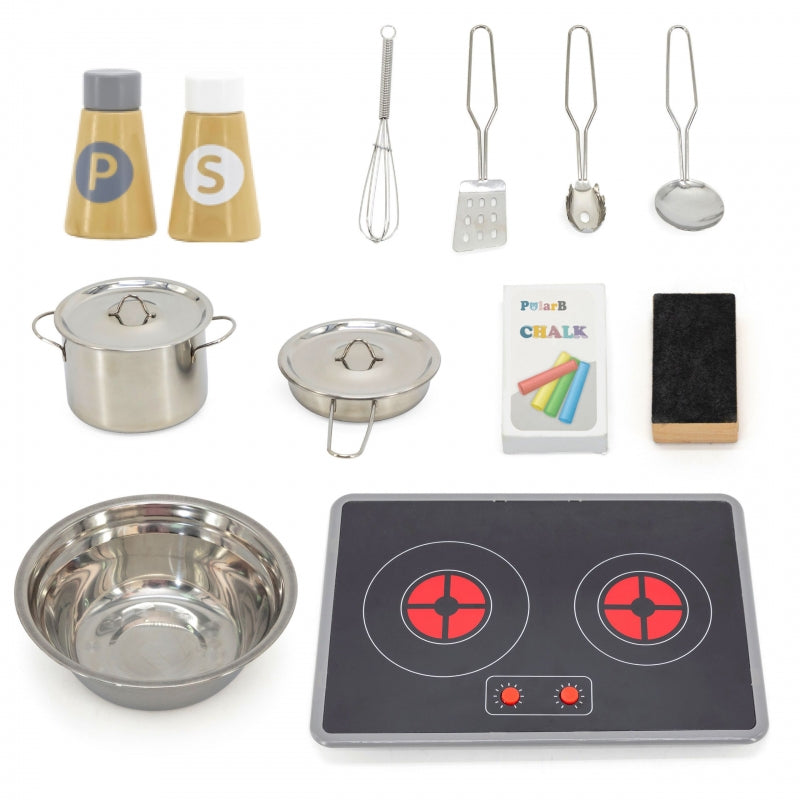 PolarB houten keukentje met geluid + accessoires