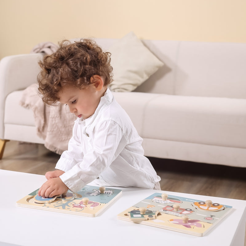 PolarB houten montessori puzzel dieren