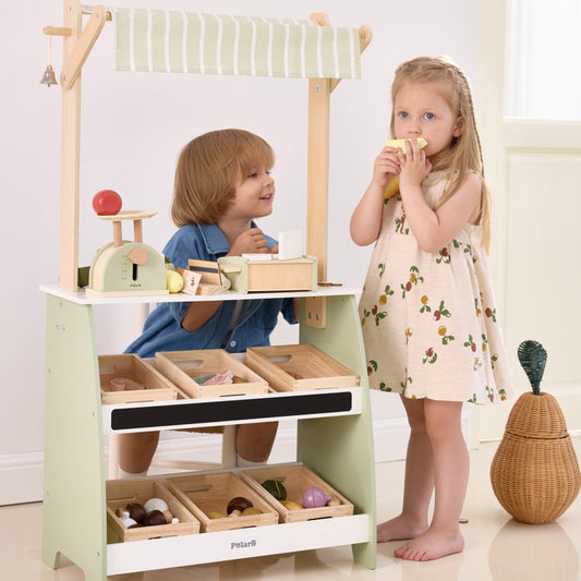 PolarB houten marktkraam xxl + accessoires winkel