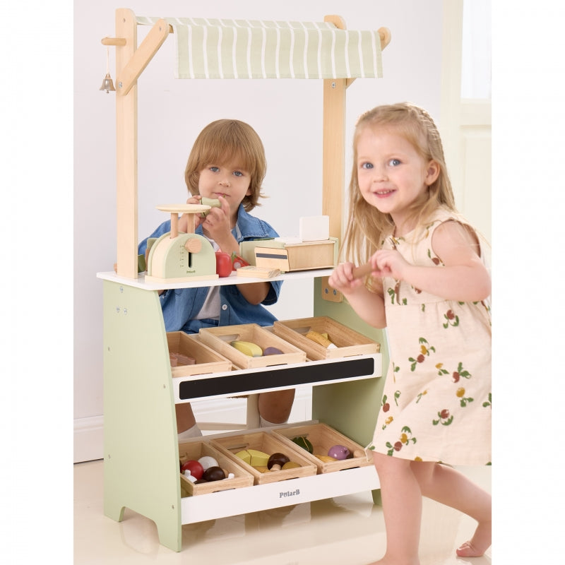 PolarB houten marktkraam xxl + accessoires winkel