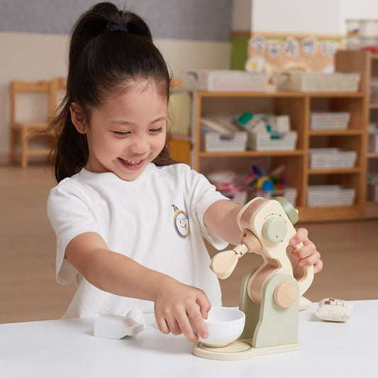 PolarB houten keukenmixer groen + accessoires