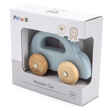 PolarB houten auto blauw