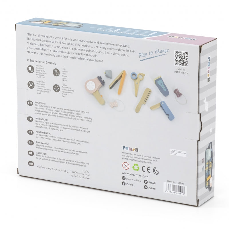 PolarB houten kappersset