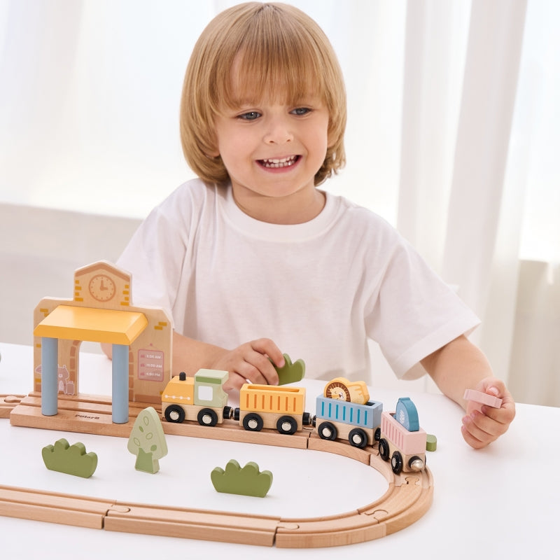 PolarB houten treinset 30 stuks