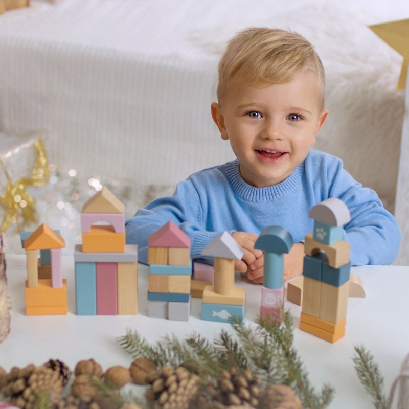 PolarB emmer houten blokken 60 stuks