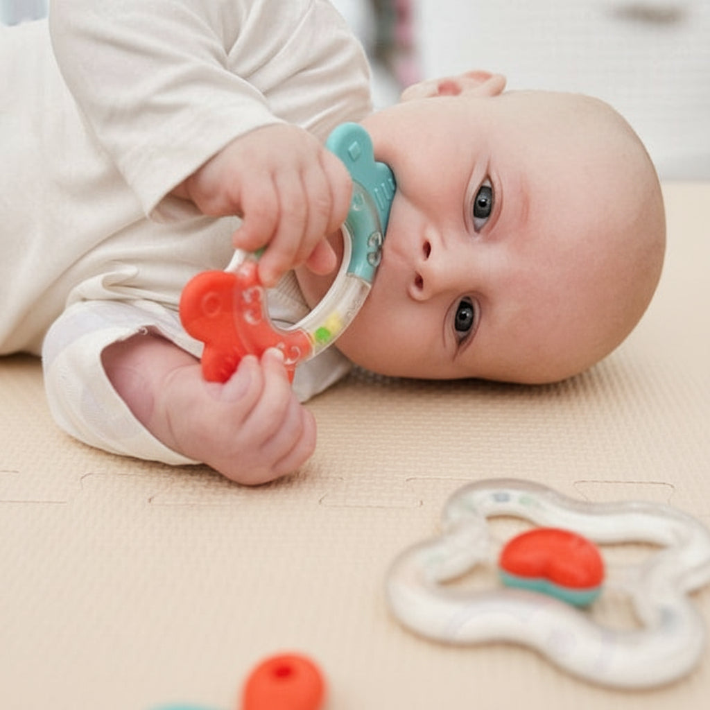 WOOPIE BABY sensorische rammelaar-/bijtringset