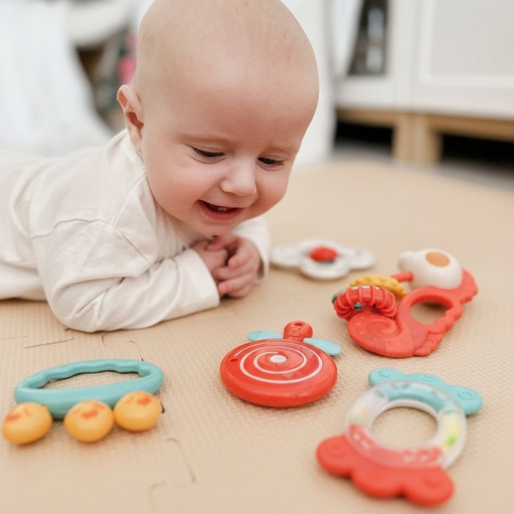 WOOPIE BABY sensorische rammelaar-/bijtringset