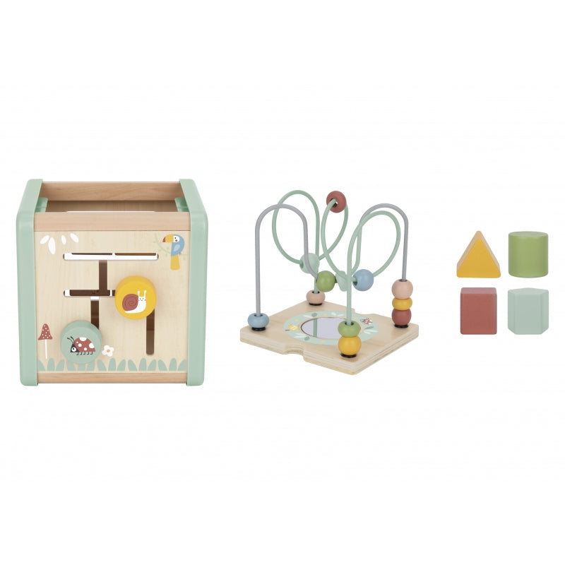 WOOPIE GREEN houten activiteitenkubus multifunctionele educatieve sorteerder