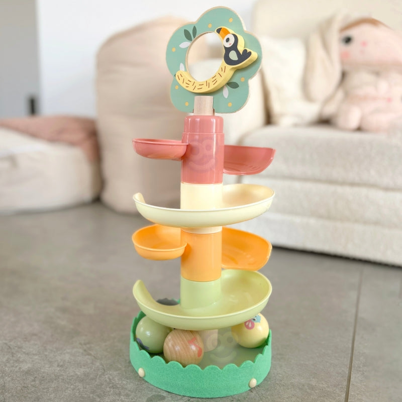 WOOPIE GREEN houten ballenbaan sensorisch educatief