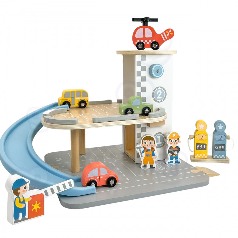 WOOPIE GREEN parkeergarage met tankstation/laadstation incl. accessoires