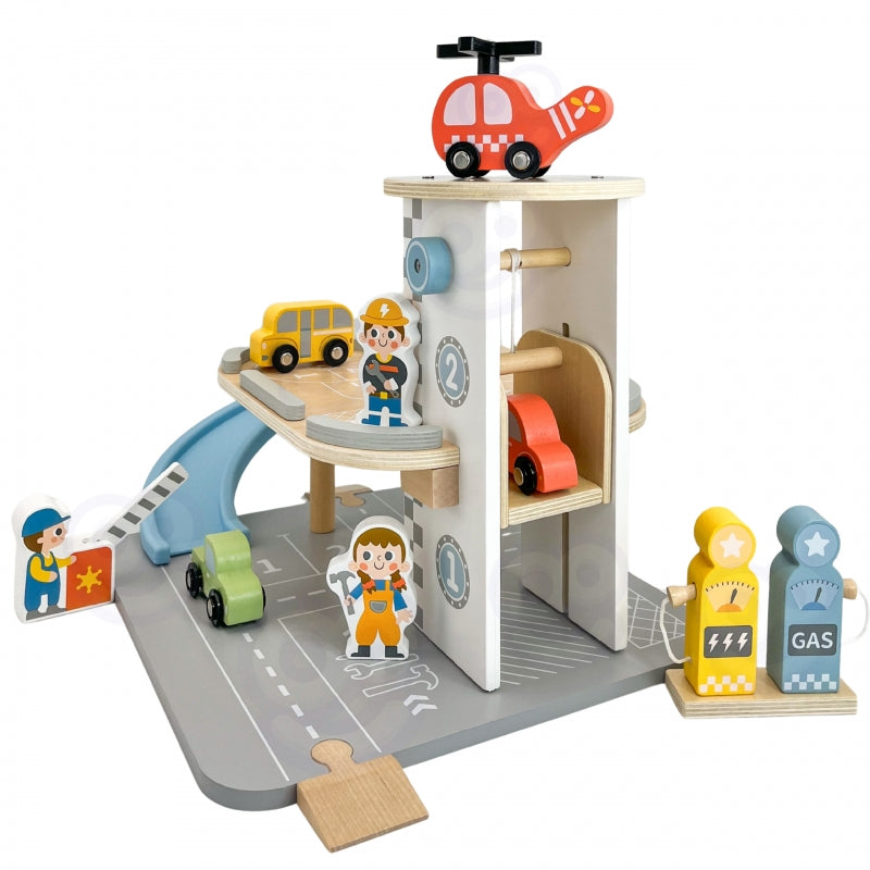 WOOPIE GREEN parkeergarage met tankstation/laadstation incl. accessoires