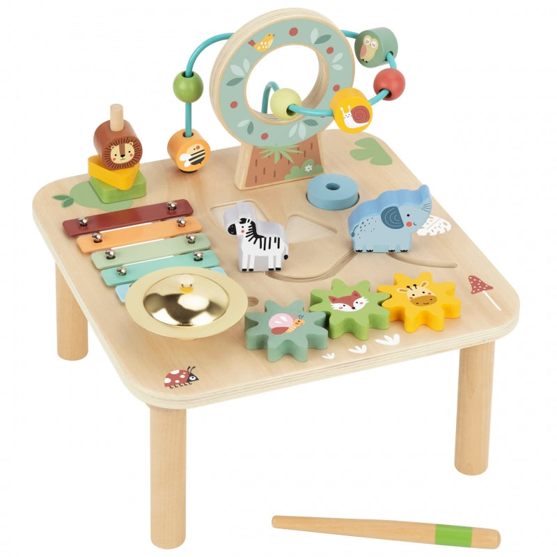 WOOPIE GREEN houten educatieve tafel muzikaal sensorisch doolhof 5-in-1