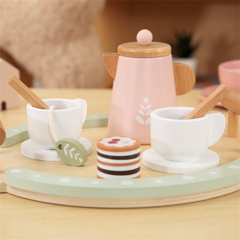WOOPIE GREEN houten thee- en koffieset 12-delig